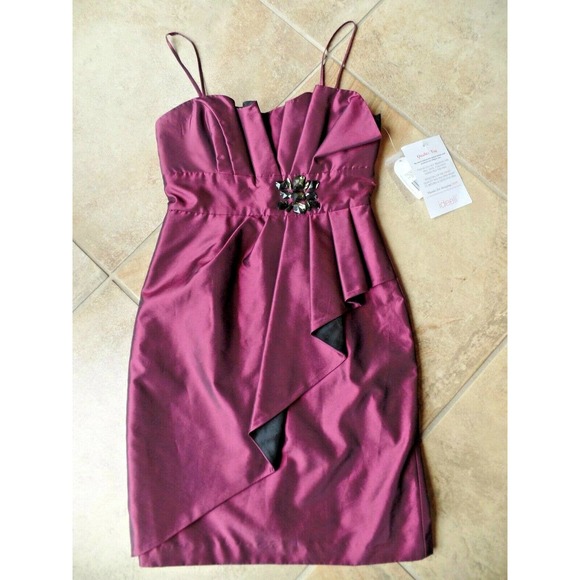 JESSICA SIMPSON Taffeta Cocktail Sheath Dress 4 - Picture 1 of 6